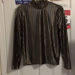 Shiny velour long sleeve shirt